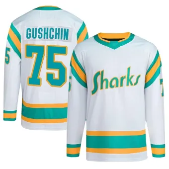 Youth Danil Gushchin San Jose Sharks Reverse Retro 2.0 Jersey - White Authentic