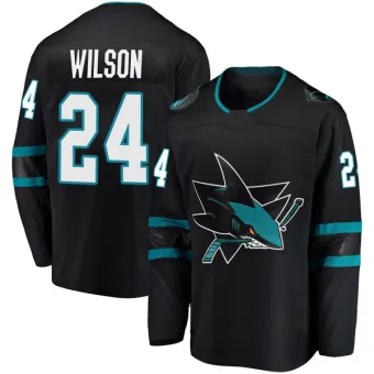 Youth Doug Wilson San Jose Sharks Alternate Jersey - Black Breakaway