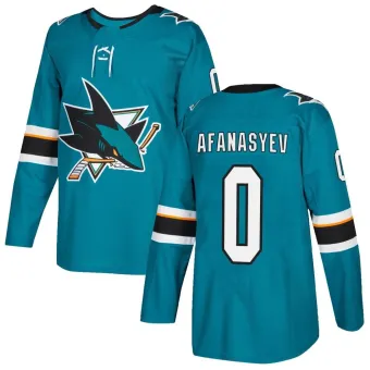 Youth Egor Afanasyev San Jose Sharks Home Jersey - Teal Authentic