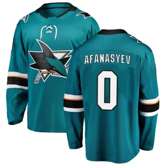 Youth Egor Afanasyev San Jose Sharks Home Jersey - Teal Breakaway