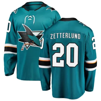 Youth Fabian Zetterlund San Jose Sharks Home Jersey - Teal Breakaway