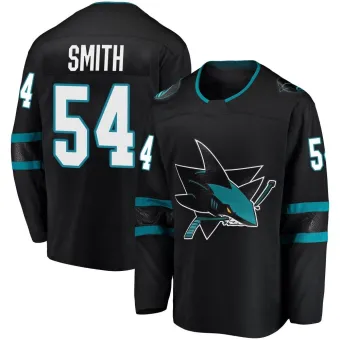 Youth Givani Smith San Jose Sharks Alternate Jersey - Black Breakaway