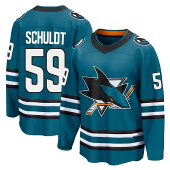 Youth Jimmy Schuldt San Jose Sharks Home 2nd Jersey - Teal Breakaway