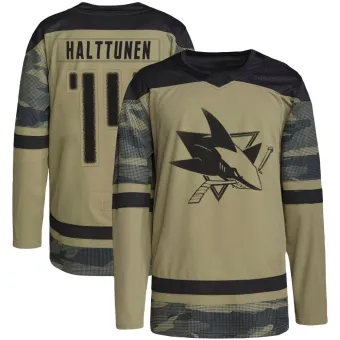 Youth Kasper Halttunen San Jose Sharks Military Appreciation Practice Jersey - Camo Authentic