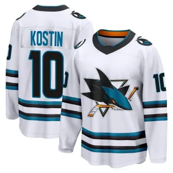 Youth Klim Kostin San Jose Sharks Away 2nd Jersey - White Breakaway