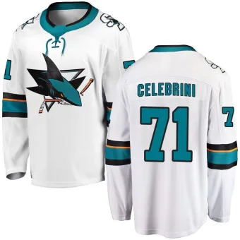 Youth Macklin Celebrini San Jose Sharks Away Jersey - White Breakaway