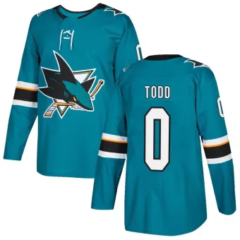 Youth Nathan Todd San Jose Sharks Home Jersey - Teal Authentic