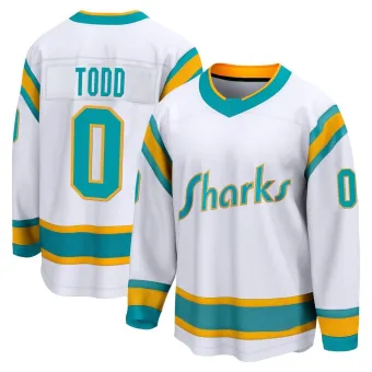 Youth Nathan Todd San Jose Sharks Special Edition 2.0 Jersey - White Breakaway