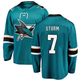 Youth Nico Sturm San Jose Sharks Home Jersey - Teal Breakaway