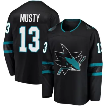 Youth Quentin Musty San Jose Sharks Alternate Jersey - Black Breakaway