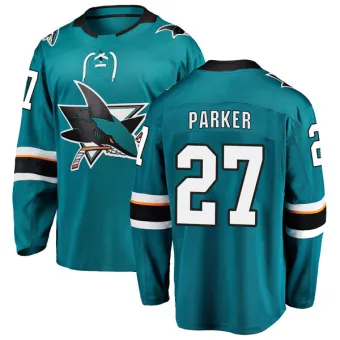 Youth Scott Parker San Jose Sharks Home Jersey - Teal Breakaway