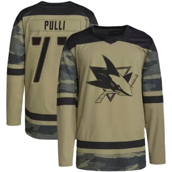 Youth Valtteri Pulli San Jose Sharks Military Appreciation Practice Jersey - Camo Authentic